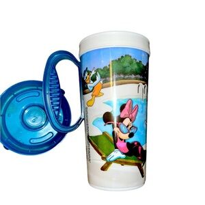 Vintage Disney Parks Tumbler with Lid | Poolside Fun Cup Mickey Minnie Mouse